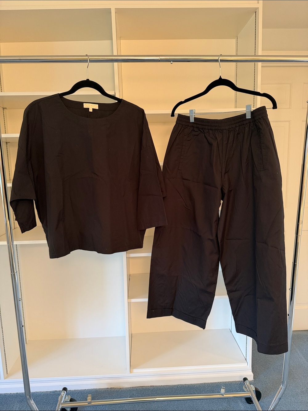Suzi Kondi Cotton Poplin Top and Pant Set